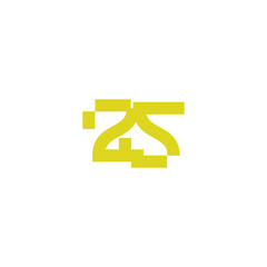 Abstract Yellow Logo Design:  Geometric Shapes and Modern Minimalism