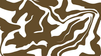Brown & White Marble Swirl Abstract Vector Background.