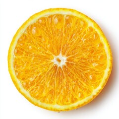 a slice of orange on a white background