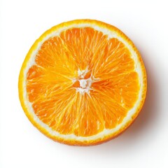 a slice of orange on a white background