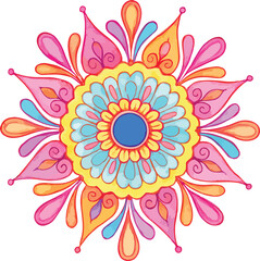 Butiful color maldala, rose mandala