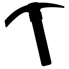 Silhouette of a pickaxe tool suitable for mining or outdoor activities