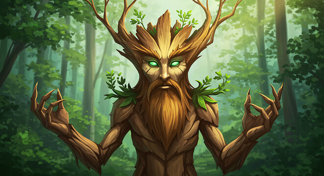 The Ancient Treant of the Whispering Woods