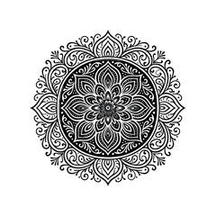 Ornamental Mandala: A beautifully intricate ornamental mandala, showcasing detailed patterns and symmetrical design. evokes feelings of calmness and focus. 