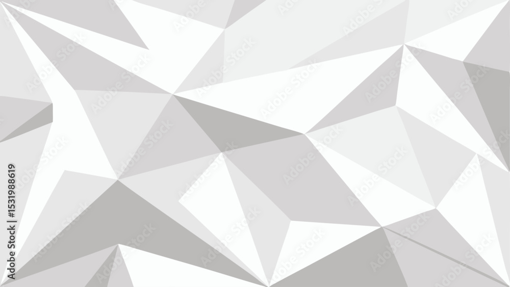 Poster abstract geometric white and gray polygon background design with transparency for versatile use