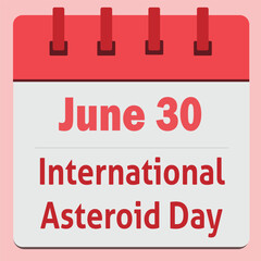 International Asteroid Day Announcement Reminder Calendar 