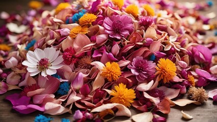 Vibrant Abstract Wallpaper Featuring Red and Blue Flowers