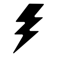 High voltage electricity bolt on white background representing electrical energy