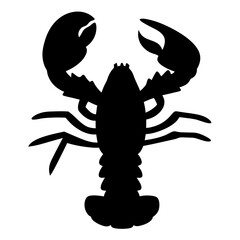 Striking Silhouette of a Lobster Displaying its Powerful Claws and Segmented Body
