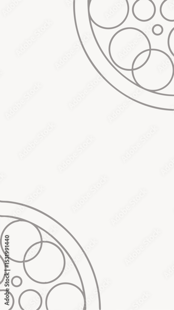 Poster abstract minimalist design with geometric circular elements and transparency for design projects