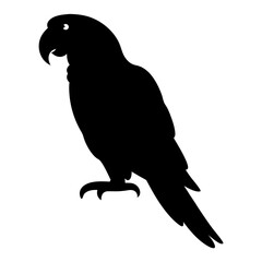 Silhouette of a majestic parrot, a captivating and artistic avian representation