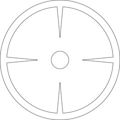 Target line art icon.target icon on isolated background. Crosshair in black.Editable Stroke, Pixel Perfect, Stock Illustration. Goal symbol collection. Darts icon. Hitting the bullseye icon line.