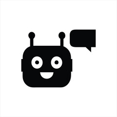 Artoon Robot Chatbot Head Vector