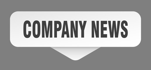 company news sticker. company news sign isolated on gray background