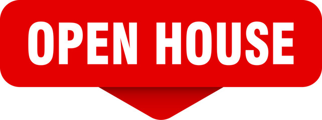 open house sticker. open house sign on transparent background