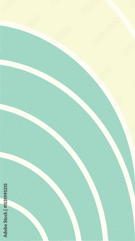 Poster abstract soft pastel design with circular lines and transparent background