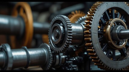 Fototapeta premium Industrial Mechanism Close-Up