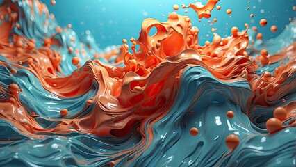 abstract liquid wave background
