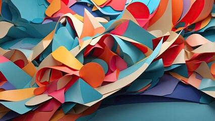 Vibrant 3D Art Composition
