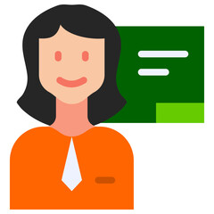 teacher flat icon