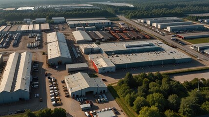 Fototapeta premium Aerial View of Industrial Zone