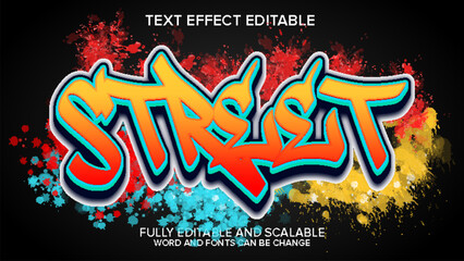 text effect editable urban graffiti vector © Bagus