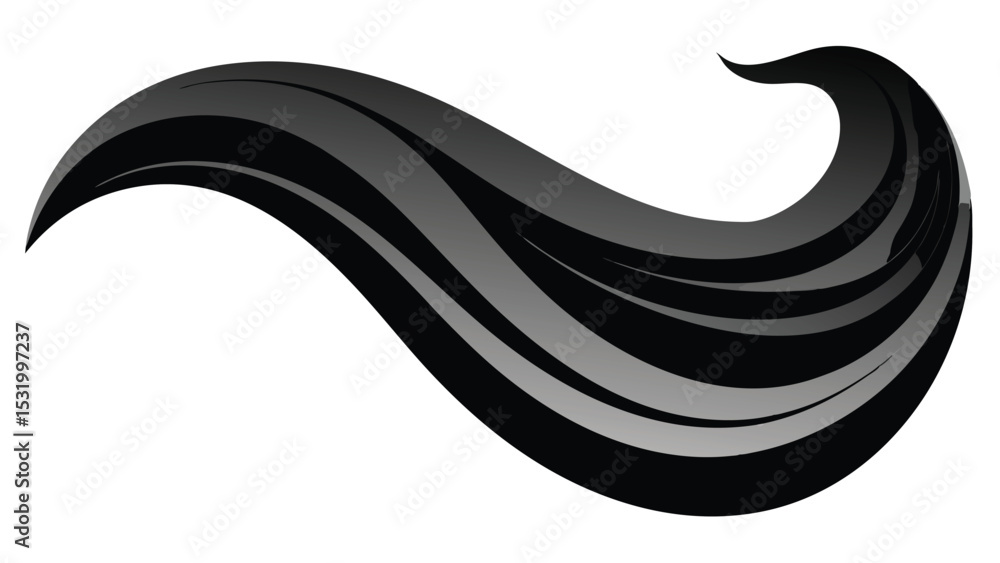 Poster abstract wavy design with gradients in black and grey suitable for various creative projects