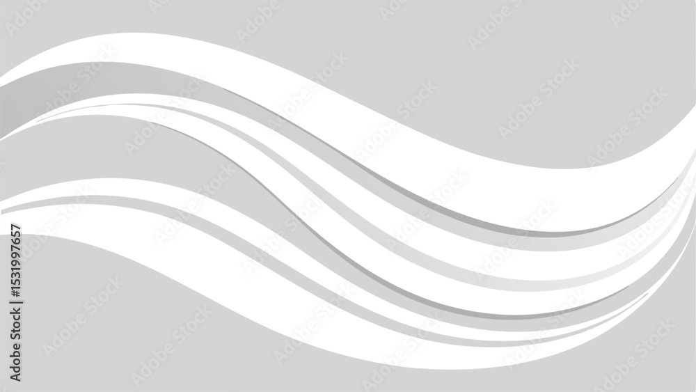 Poster abstract wavy lines design with transparency on a subtle grey background