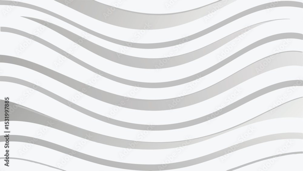Aufkleber abstract wavy pattern with gradient shades in gray tones on transparent white background