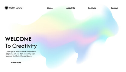 Soft abstract combination background with colorful gradient. Minimalist pastel color design.