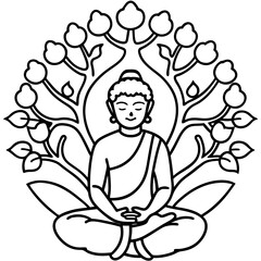 silhouette of buddha