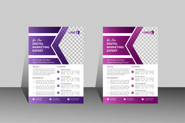 Digital Marketing Agency Flyer Template &ndash; Modern Business Promotion Design (AI, EPS, PSD)