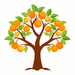 orange tree with apples