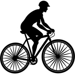 silhouette of a biker