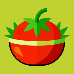 vector illustration of a tomato