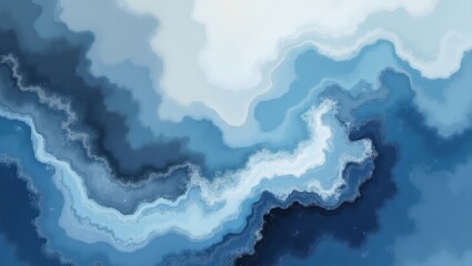 Obraz premium Abstract Blue Liquid Marble Texture Background Swirling Water Paint Design Ocean Wave Pattern