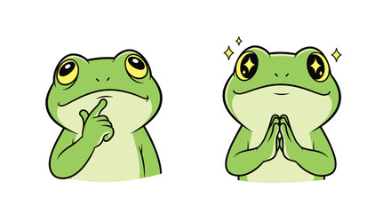 Fototapeta premium Delightful Green Amphibians: Exploring the Fascinating World and Characteristics of Adorable Frogs