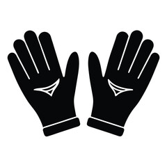 flight attendant element isolated gloves on white background