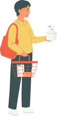 Man Shopping Illustration

