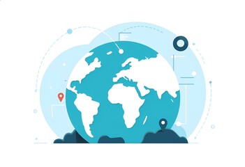 Mappa del Mondo minimalista e moderna