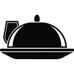 flight attendant element isolated meal tray on white background