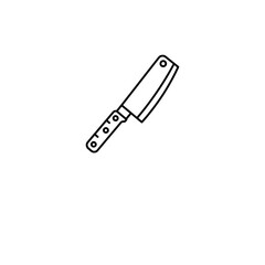Fototapeta premium Black Lined Molten Cleaver Icon