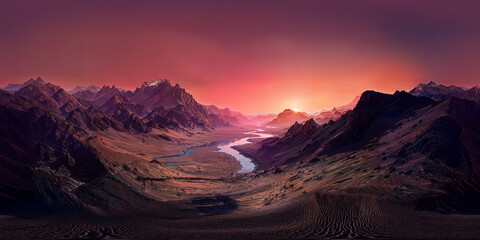 Alien planet v21 8K VR 360 Equirectangular Spherical Panorama