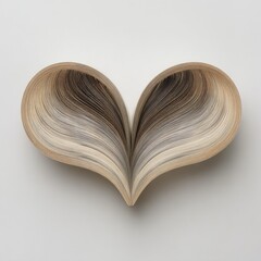 Heart-shaped book pages