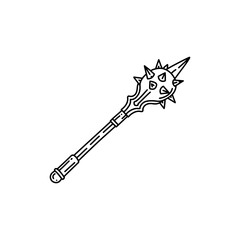 Black Lined Cursed Lantern Mace Icon