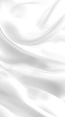 Fototapeta premium Gentle waves of pure white fabric cascade across the surface in a delicate pattern
