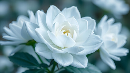 Fototapeta premium Arctic-themed bloom with ice blue to pure white gradients
