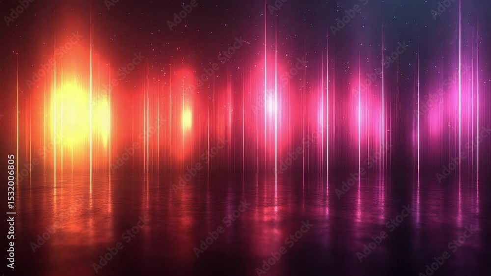 Aufkleber Vibrant Light Abstraction: Captivating abstract composition features streams of color, rendered in a bold, dynamic and visually stunning display, invoking the essence of technology.
