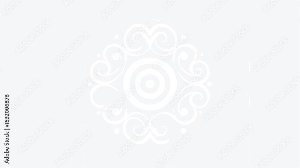Poster elegant white circular swirl design element with transparency for various design projects