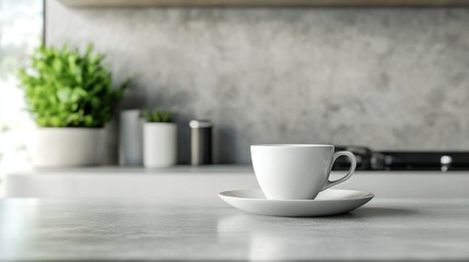 Morning Coffee in Modern Kitchen